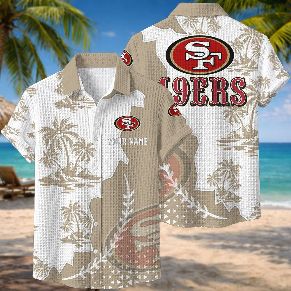 San Francisco 49ers NFL Waffle Hawaiian Shirt PBIO4AJ