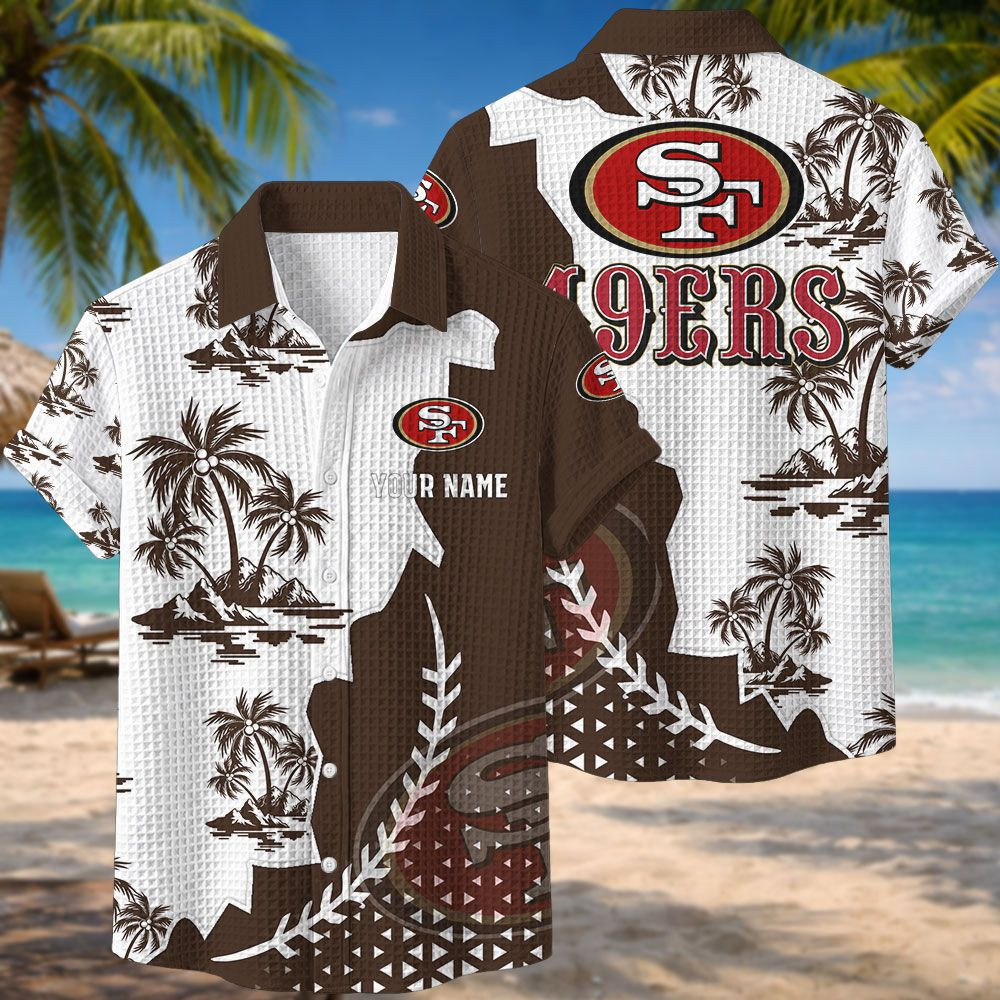 San Francisco 49ers NFL Waffle Hawaiian Shirt PBIO4AJ
