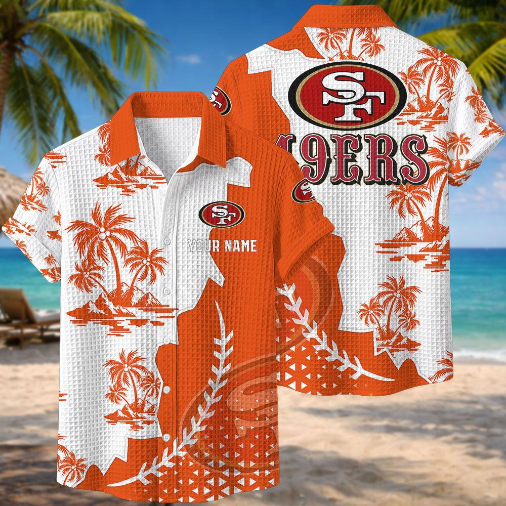 San Francisco 49ers NFL Waffle Hawaiian Shirt PBIO4AJ