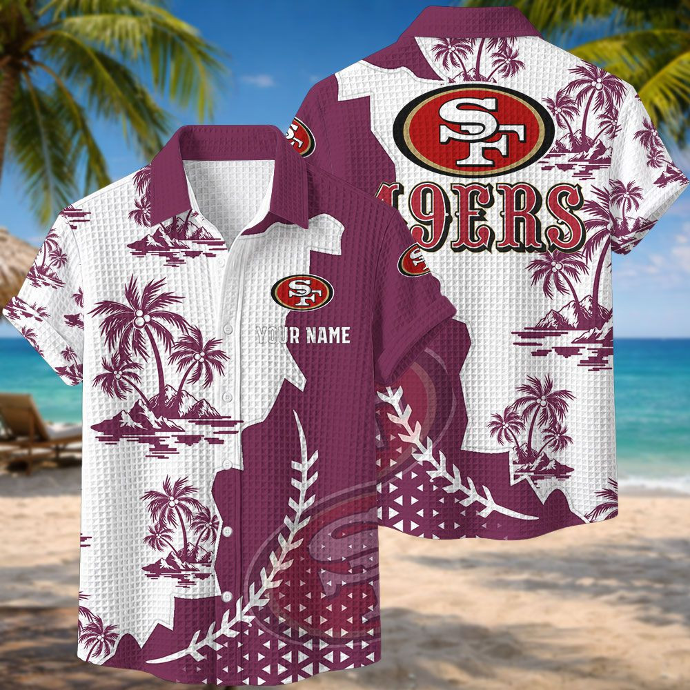 San Francisco 49ers NFL Waffle Hawaiian Shirt PBIO4AJ