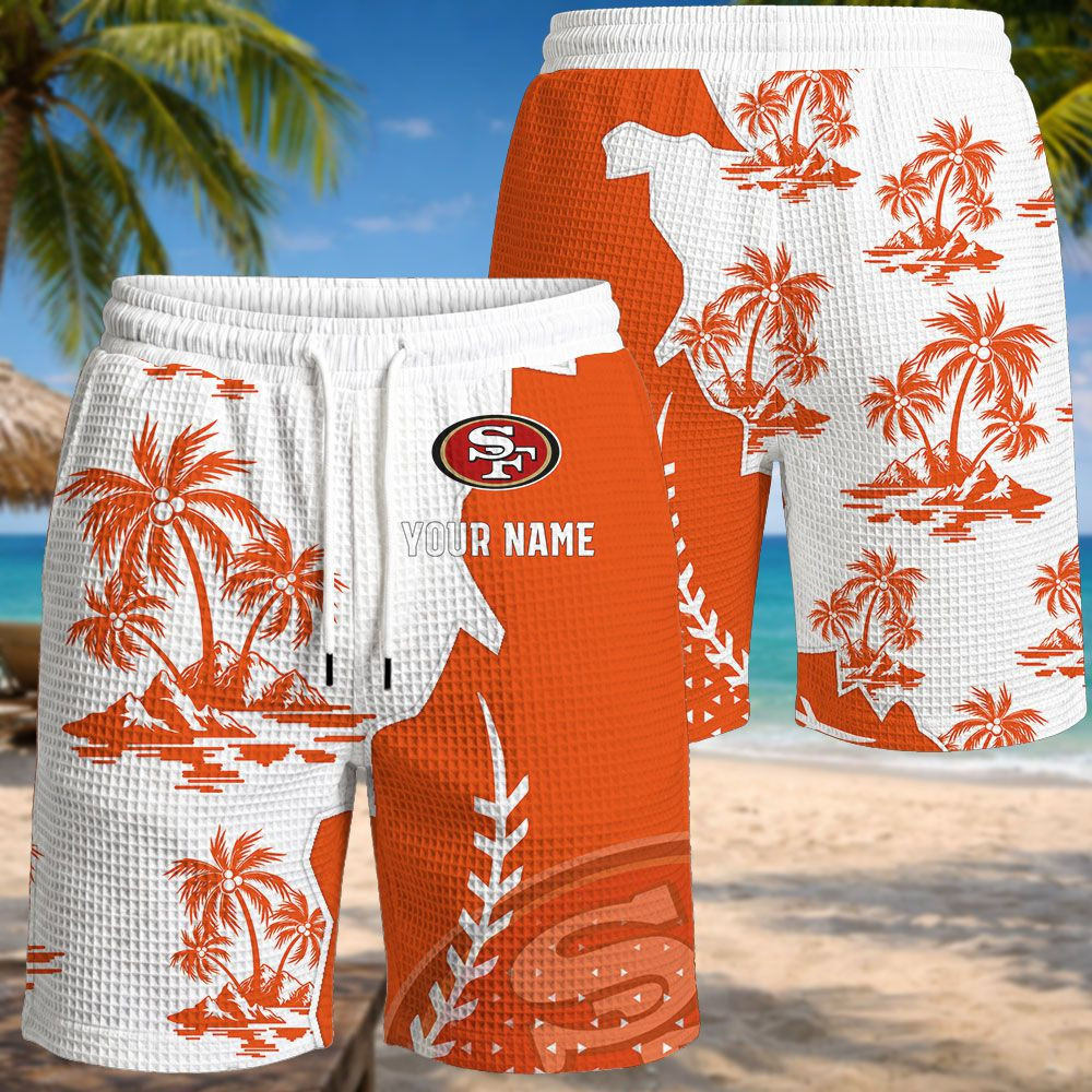 San Francisco 49ers NFL Waffle Hawaiian Shirt PBIO4AJ