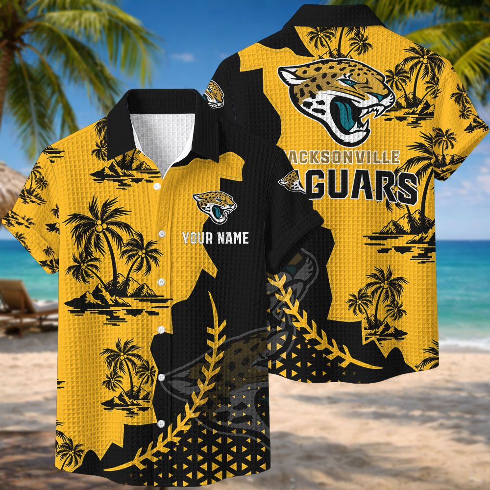 Jacksonville Jaguars NFL Waffle Hawaiian Shirt PBE8NUY