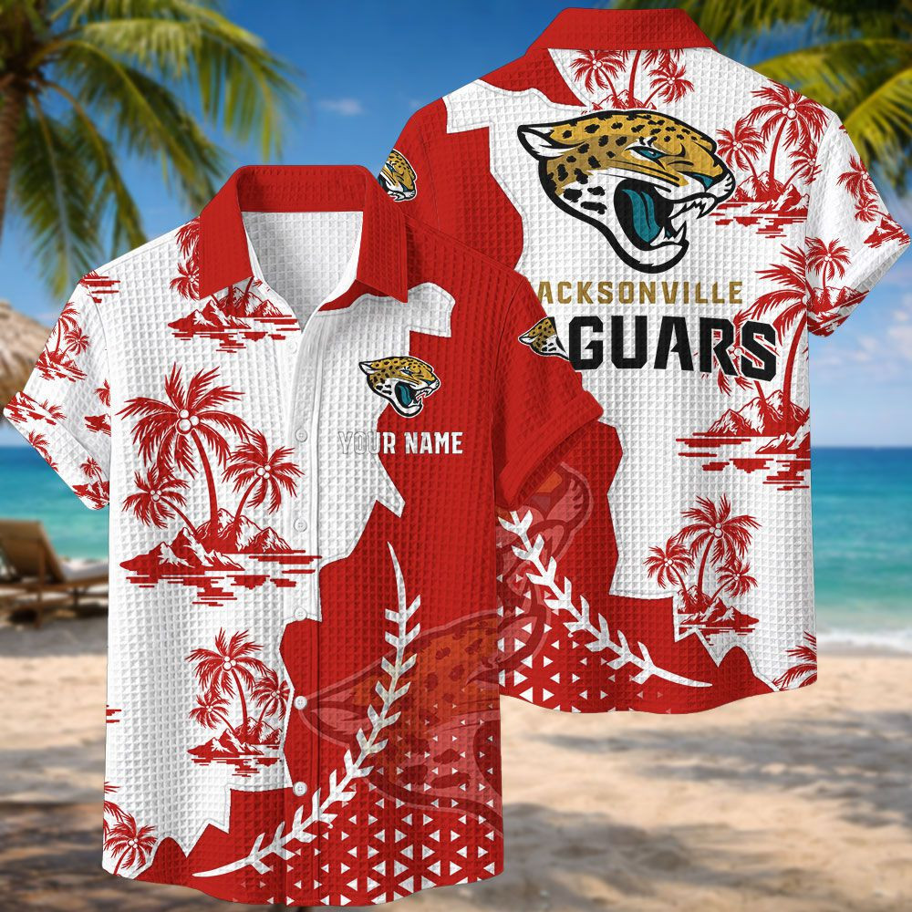 Jacksonville Jaguars NFL Waffle Hawaiian Shirt PBE8NUY