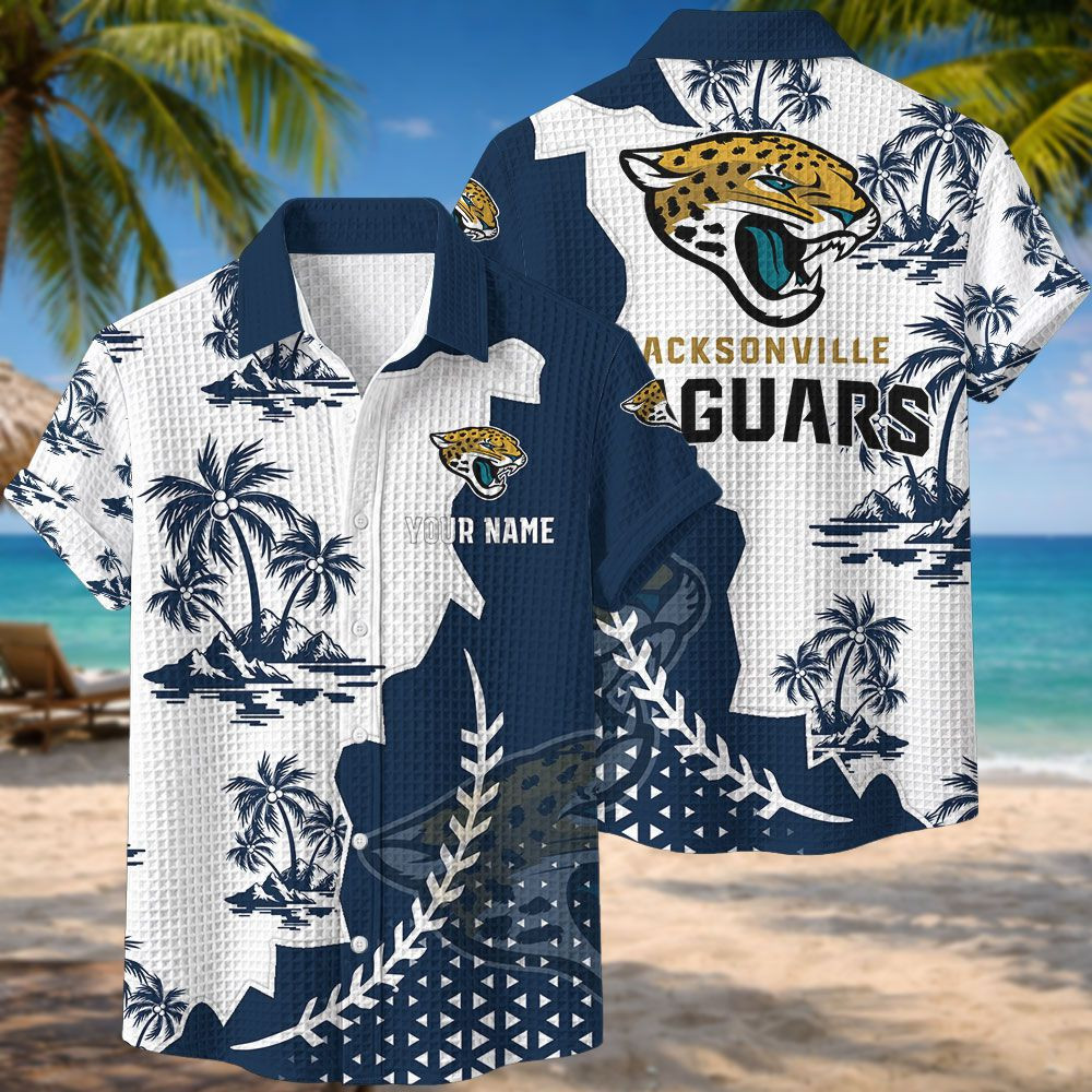 Jacksonville Jaguars NFL Waffle Hawaiian Shirt PBE8NUY