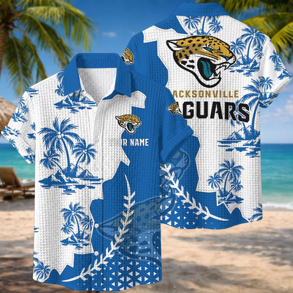 Jacksonville Jaguars NFL Waffle Hawaiian Shirt PBE8NUY