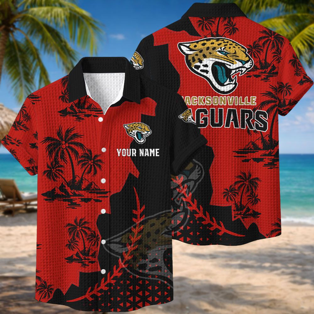 Jacksonville Jaguars NFL Waffle Hawaiian Shirt PBE8NUY