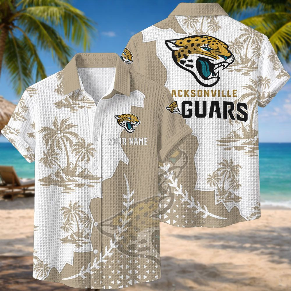 Jacksonville Jaguars NFL Waffle Hawaiian Shirt PBE8NUY