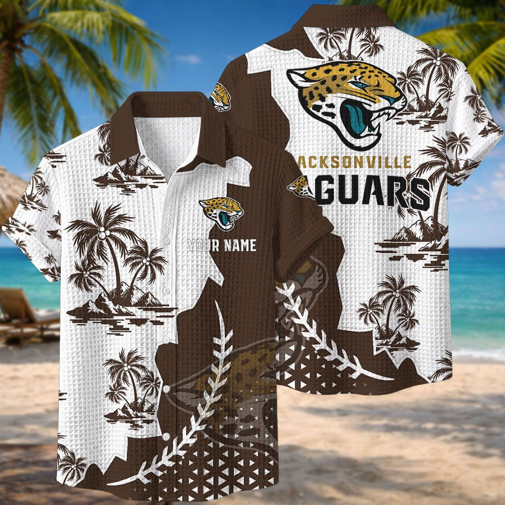 Jacksonville Jaguars NFL Waffle Hawaiian Shirt PBE8NUY