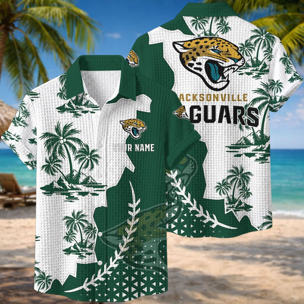 Jacksonville Jaguars NFL Waffle Hawaiian Shirt PBE8NUY