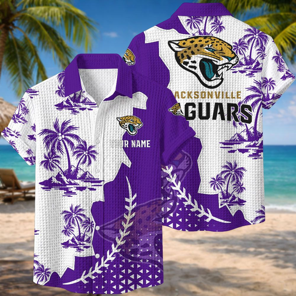 Jacksonville Jaguars NFL Waffle Hawaiian Shirt PBE8NUY