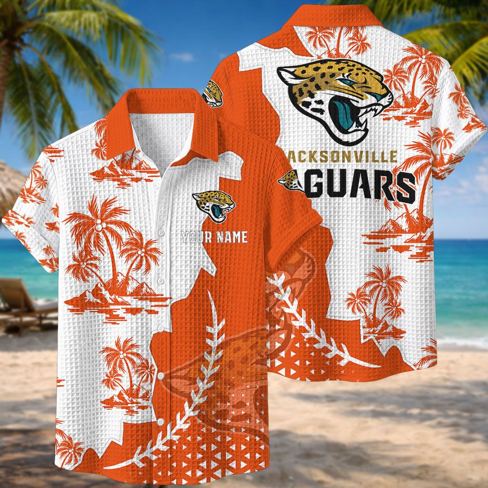 Jacksonville Jaguars NFL Waffle Hawaiian Shirt PBE8NUY