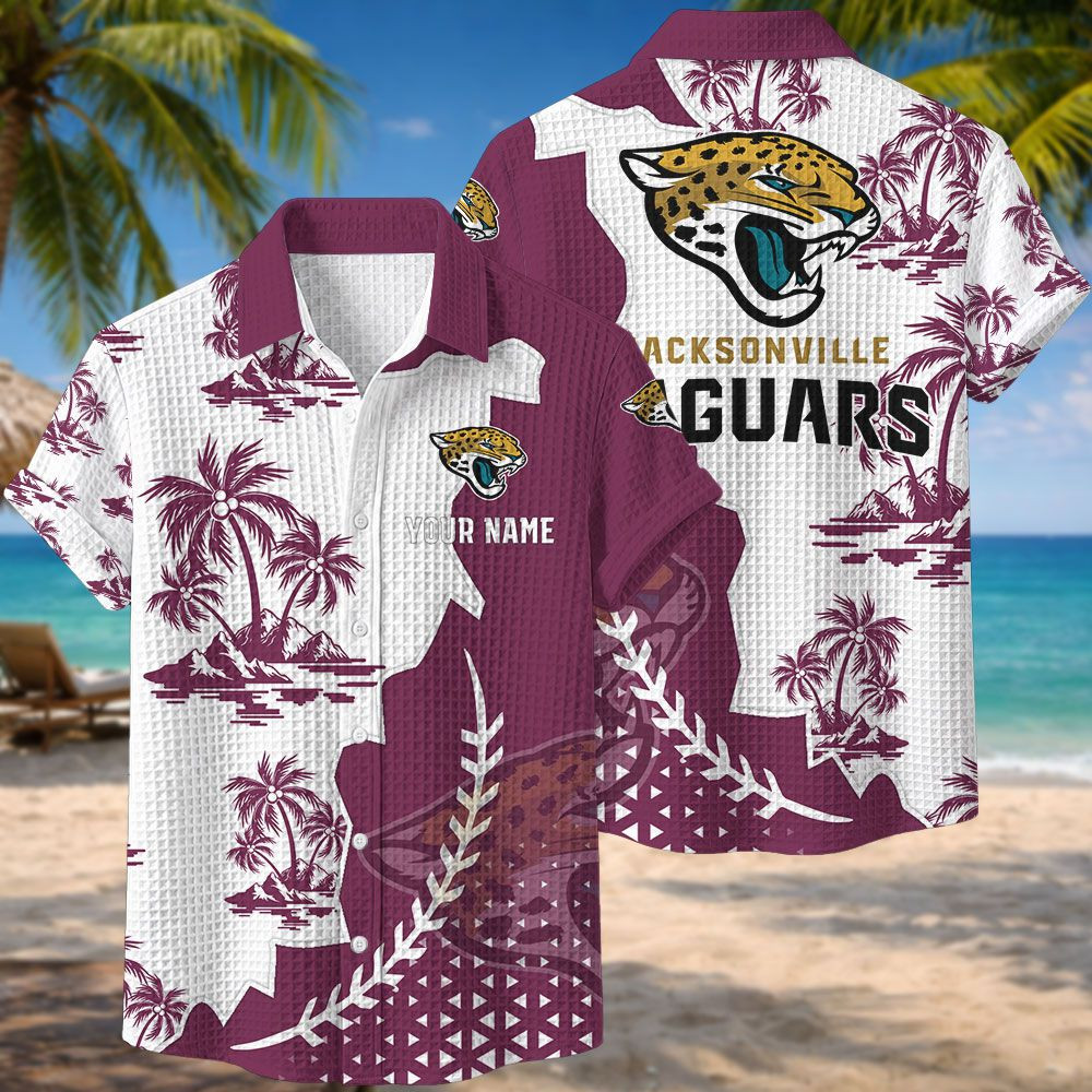 Jacksonville Jaguars NFL Waffle Hawaiian Shirt PBE8NUY