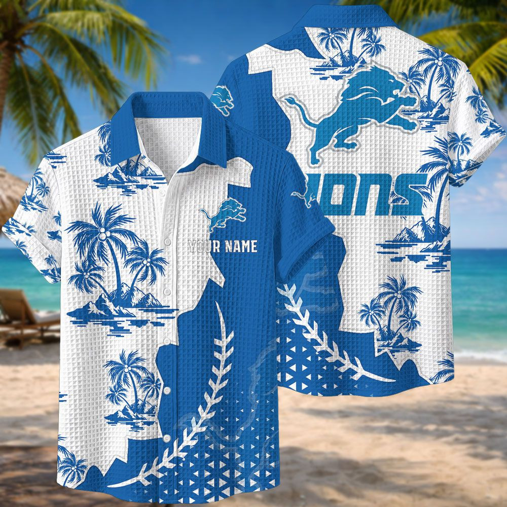 Detroit Lions NFL Waffle Hawaiian Shirt BRDCT3DA1133