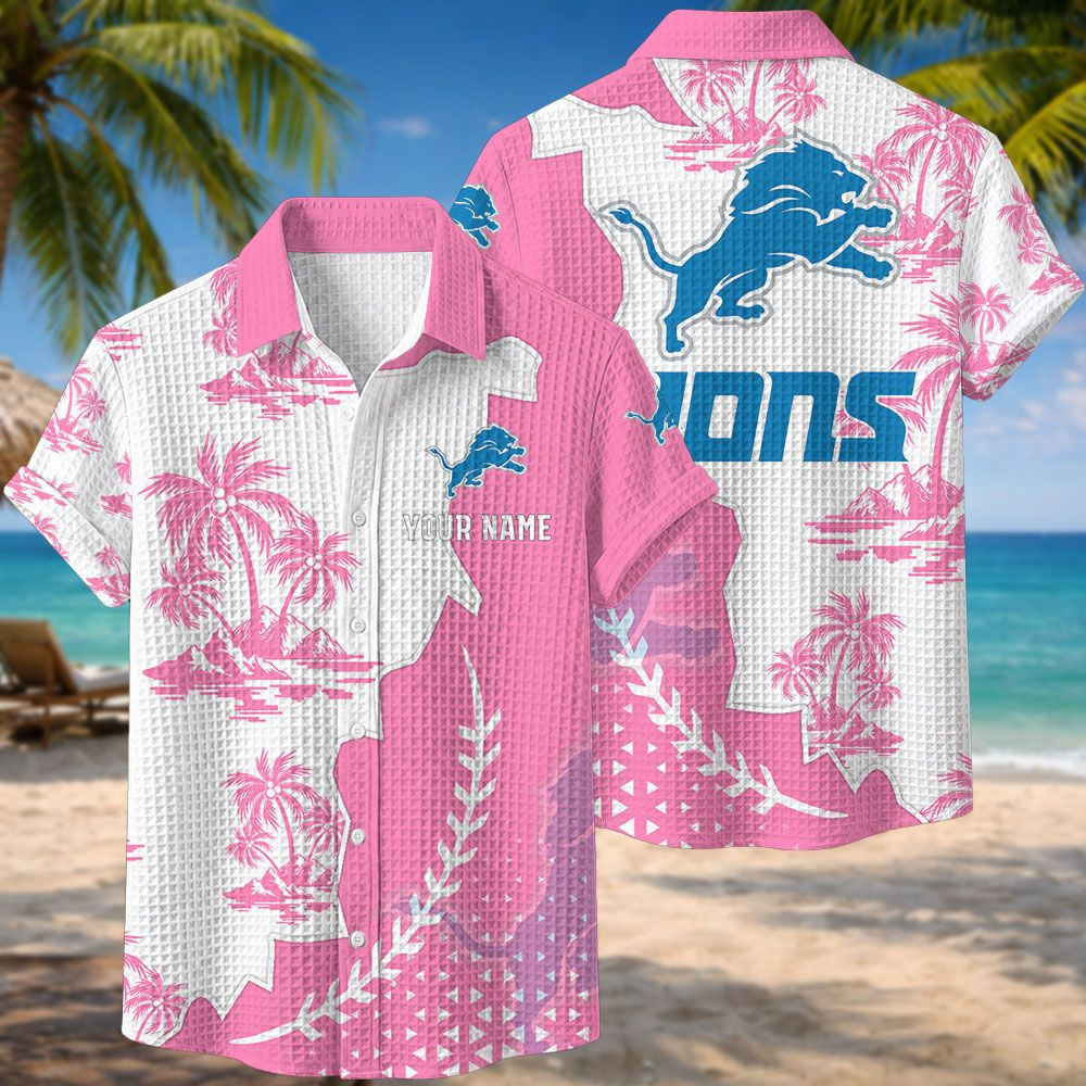 Detroit Lions NFL Waffle Hawaiian Shirt PBZUKN7
