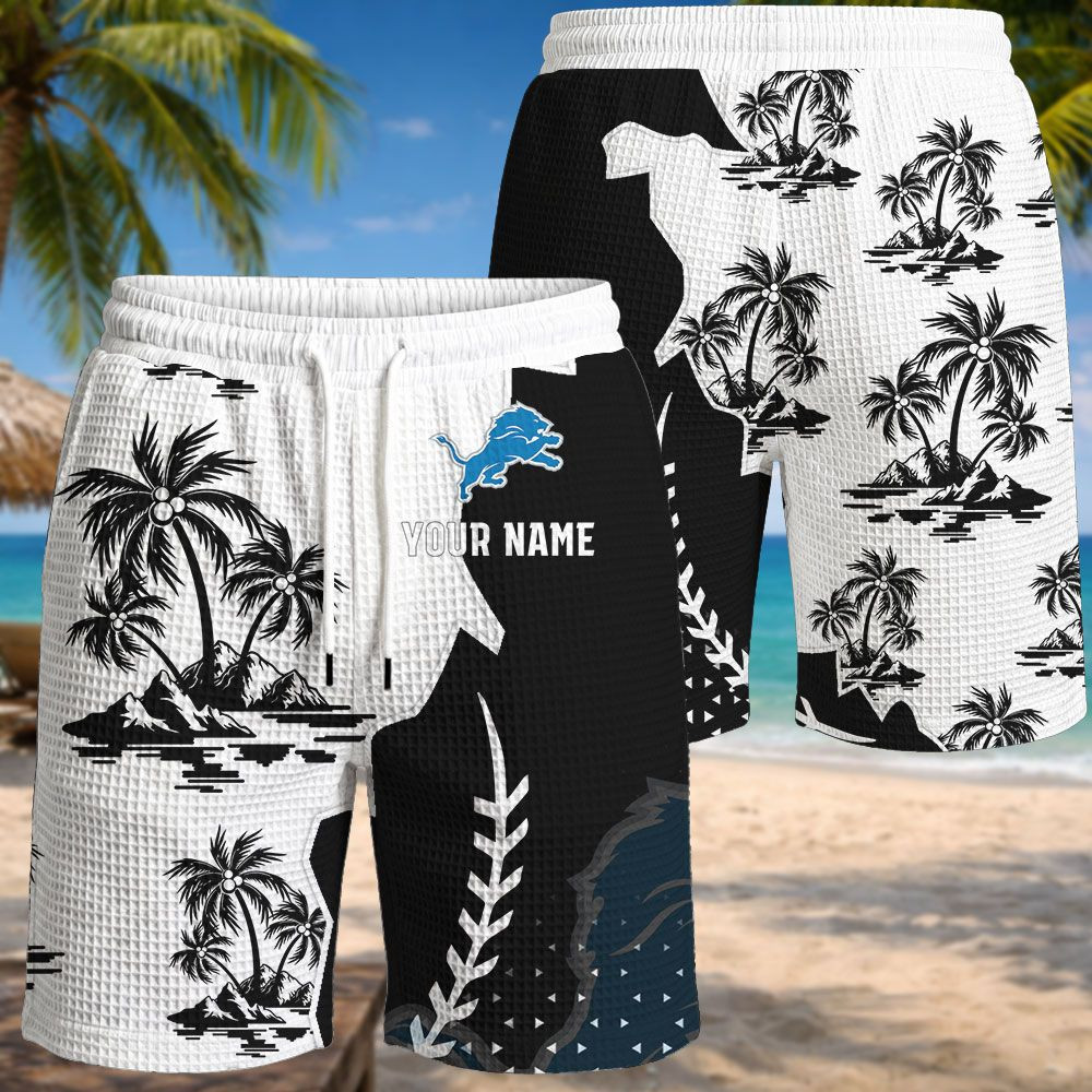 Detroit Lions NFL Waffle Hawaiian Shirt PBZUKN7