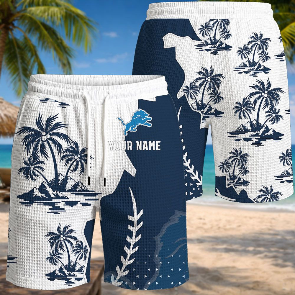 Detroit Lions NFL Waffle Hawaiian Shirt PBZUKN7