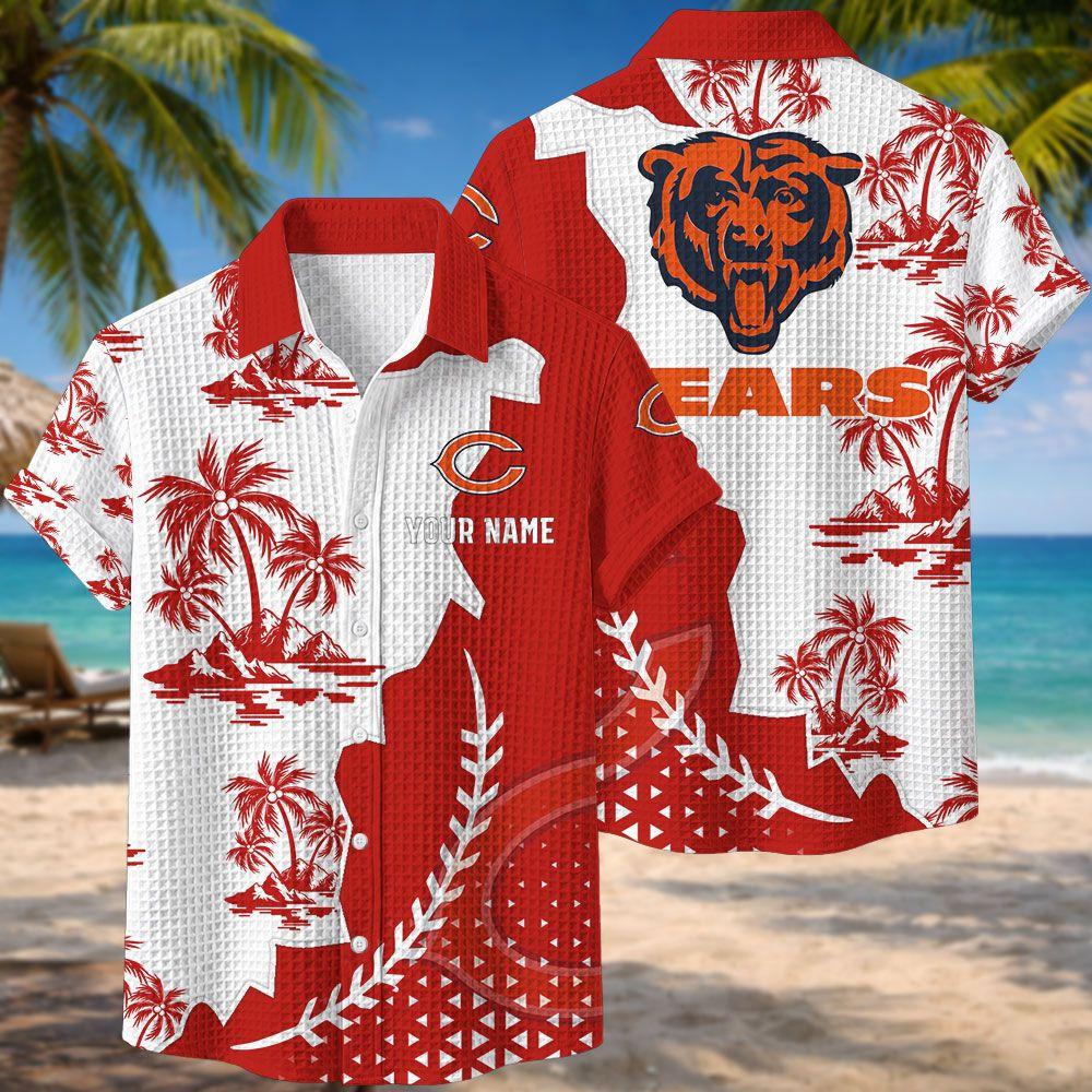 Chicago Bears NFL Waffle Hawaiian Shirt PBFZ7XZ