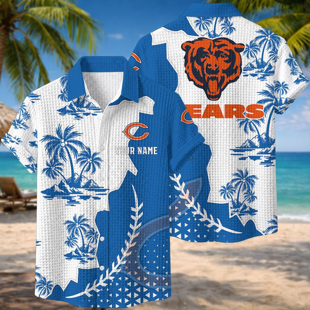 Chicago Bears NFL Waffle Hawaiian Shirt PBFZ7XZ
