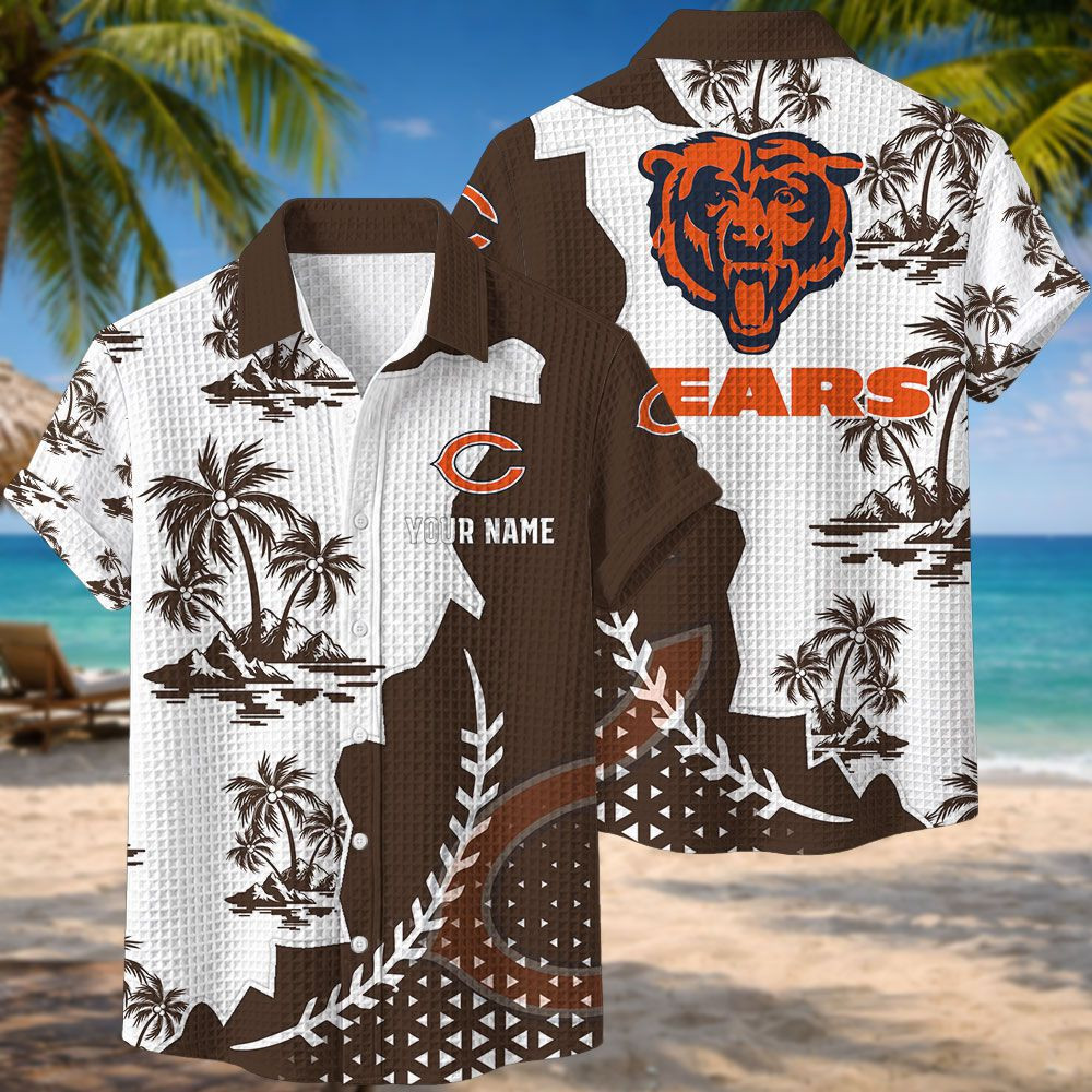 Chicago Bears NFL Waffle Hawaiian Shirt PBFZ7XZ