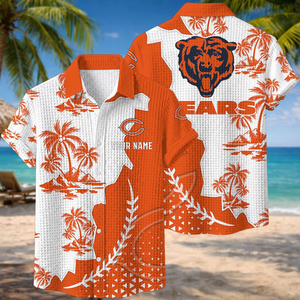Chicago Bears NFL Waffle Hawaiian Shirt PBFZ7XZ