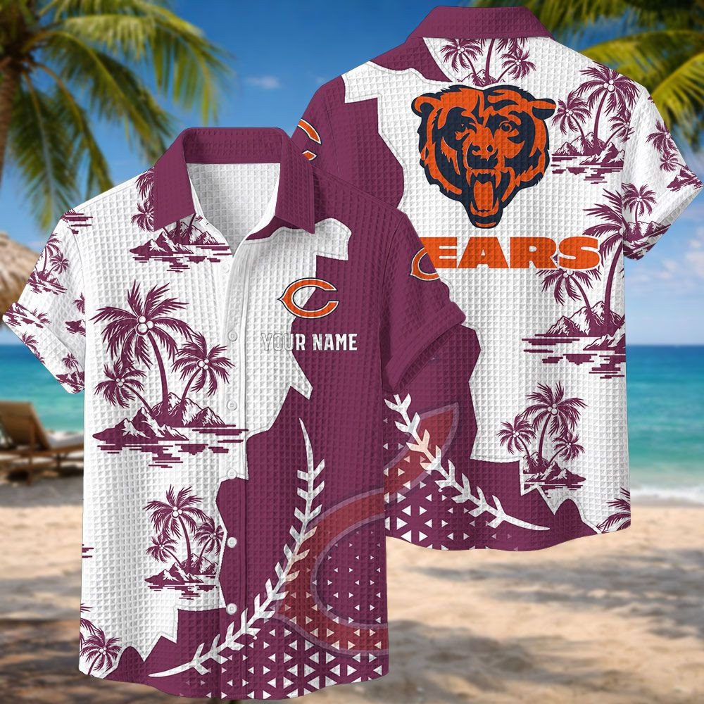 Chicago Bears NFL Waffle Hawaiian Shirt PBFZ7XZ