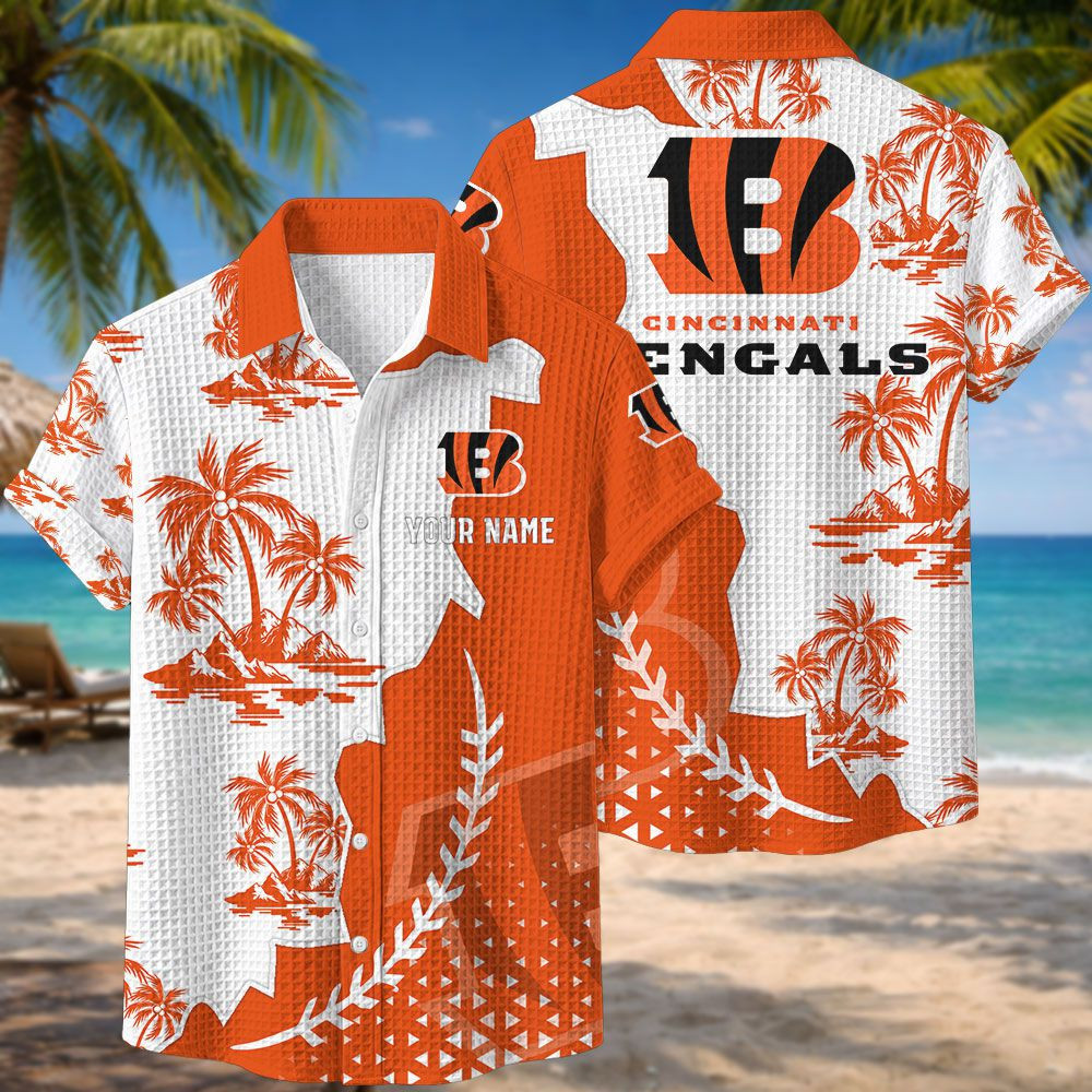 Cincinnati Bengals NFL Waffle Hawaiian Shirt BRDCT3DA0733