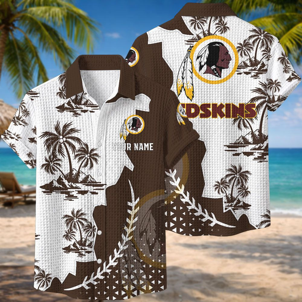 Washington Redskins NFL Waffle Hawaiian Shirt BRDCT3DA3333
