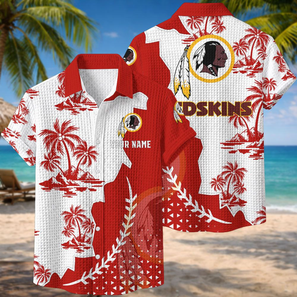 Washington Redskins NFL Waffle Hawaiian Shirt PBH7BHY