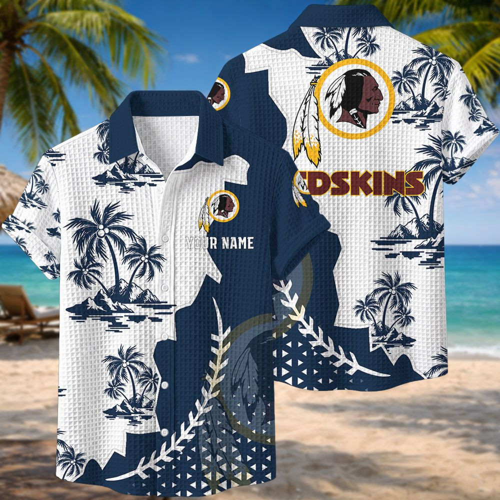 Washington Redskins NFL Waffle Hawaiian Shirt PBH7BHY