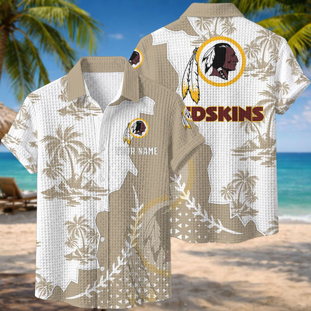 Washington Redskins NFL Waffle Hawaiian Shirt PBH7BHY