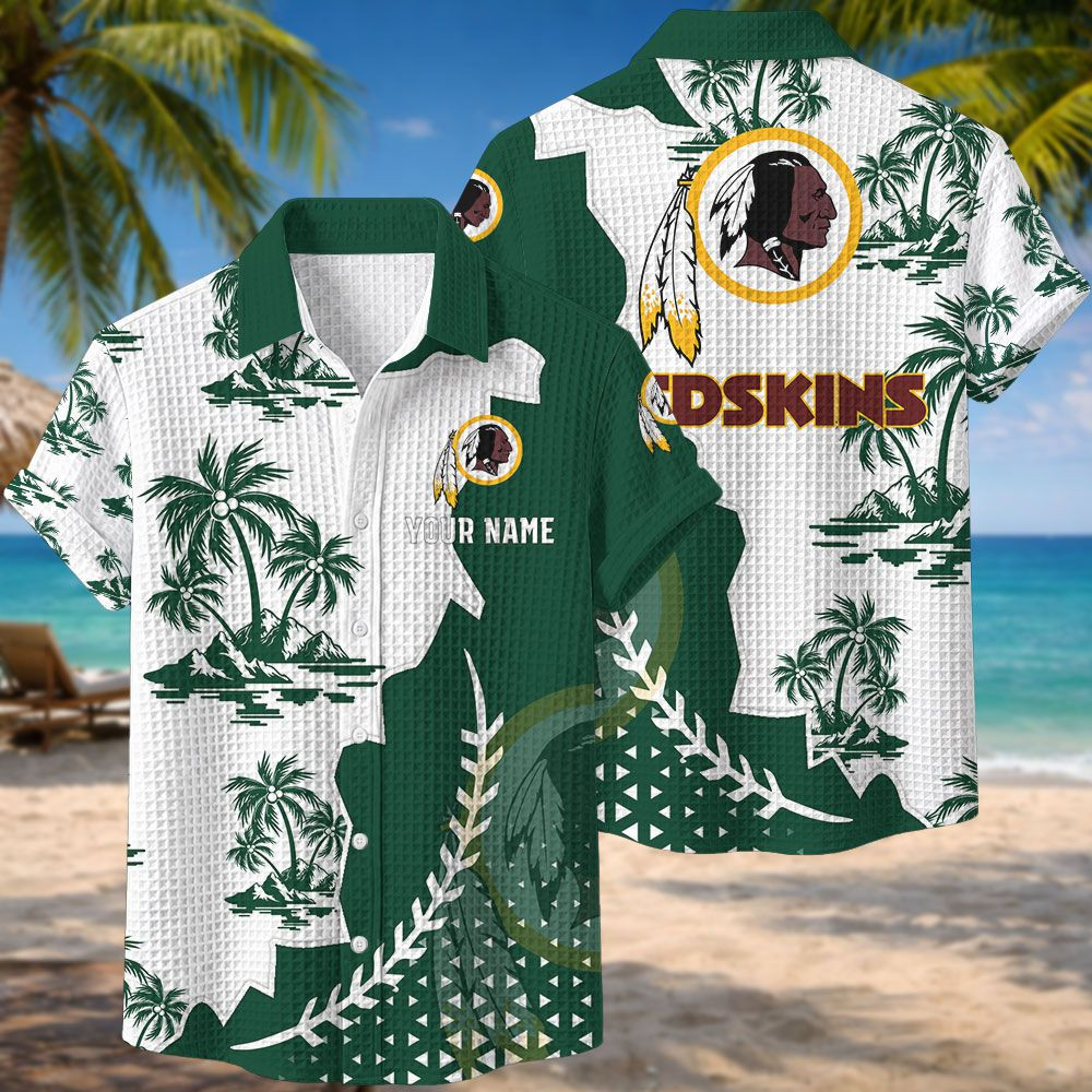 Washington Redskins NFL Waffle Hawaiian Shirt PBH7BHY