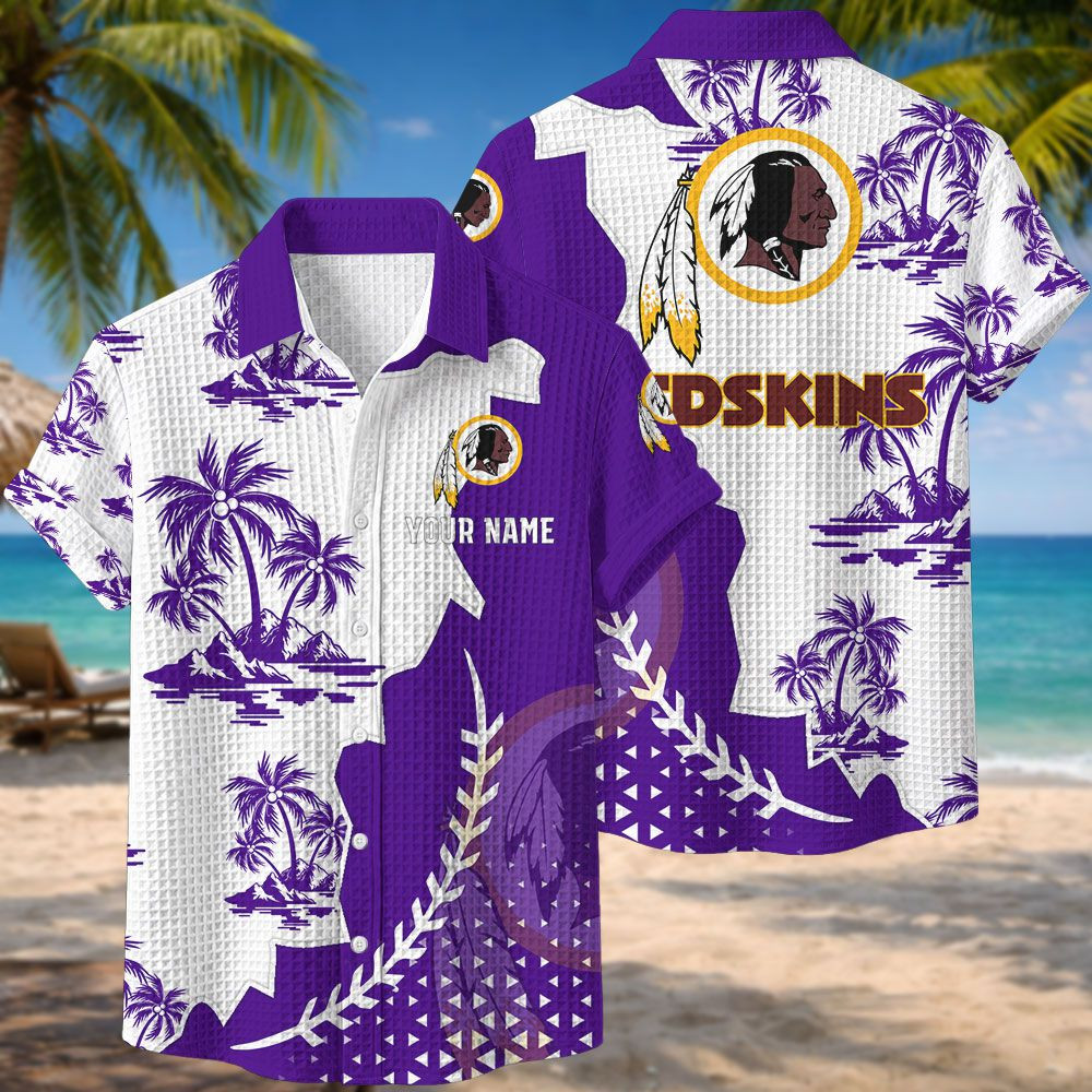 Washington Redskins NFL Waffle Hawaiian Shirt PBH7BHY
