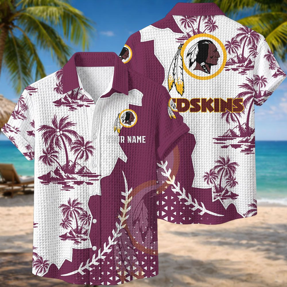 Washington Redskins NFL Waffle Hawaiian Shirt PBH7BHY