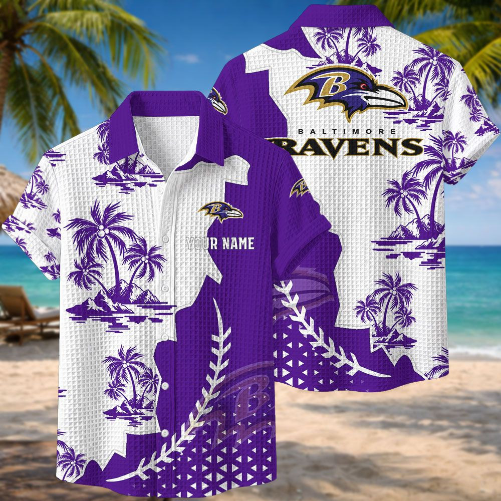 Baltimore Ravens NFL Waffle Hawaiian Shirt BRDCT3DA0333