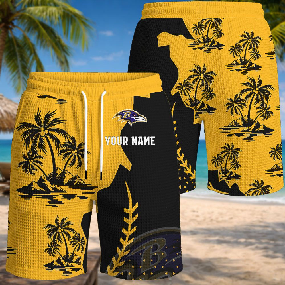Baltimore Ravens NFL Waffle Hawaiian Shirt PB4UZDG