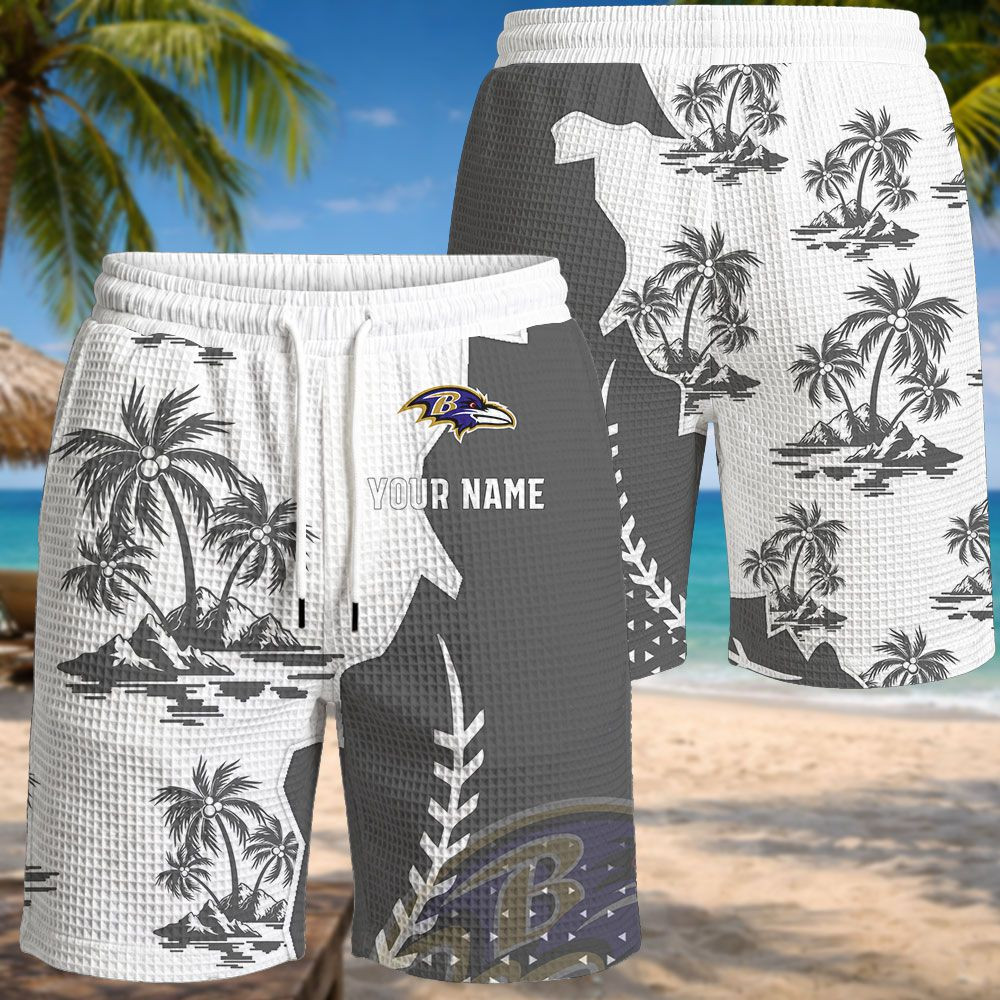 Baltimore Ravens NFL Waffle Hawaiian Shirt PB4UZDG