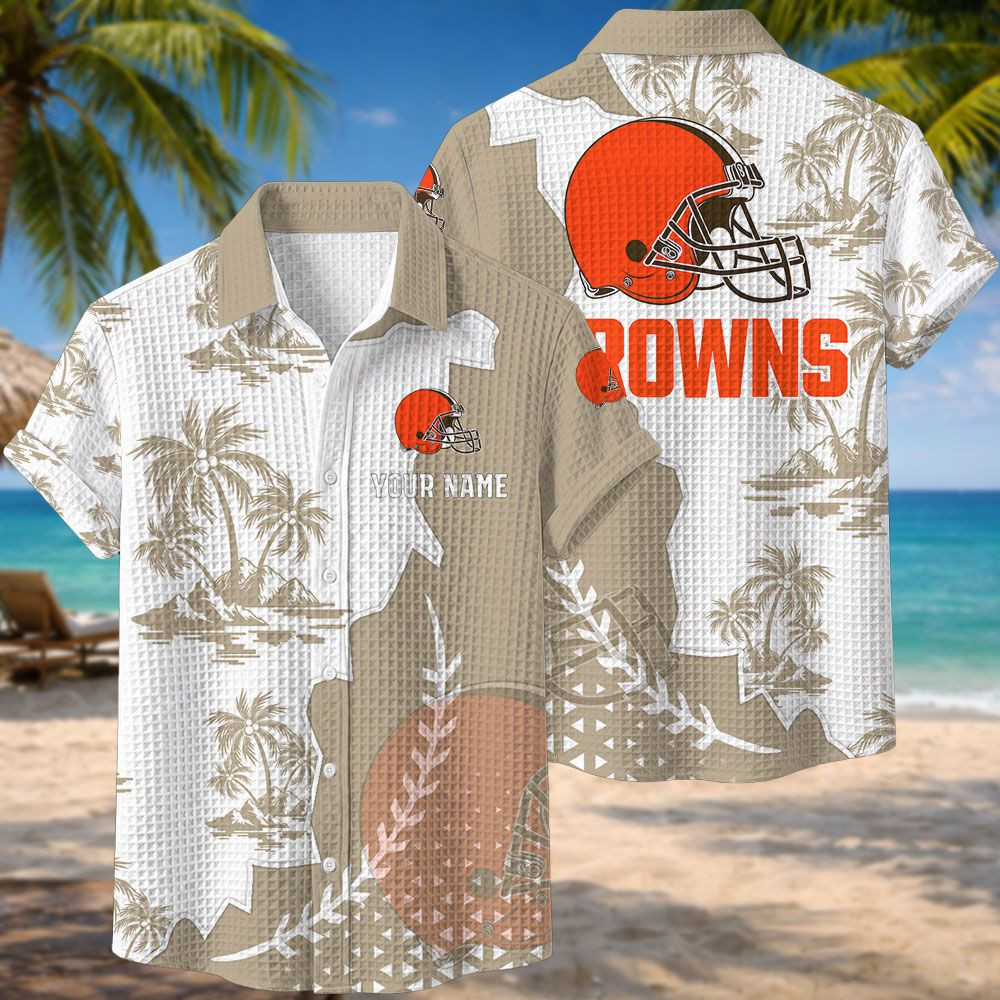Cleveland Browns NFL Waffle Hawaiian Shirt PB4CA28