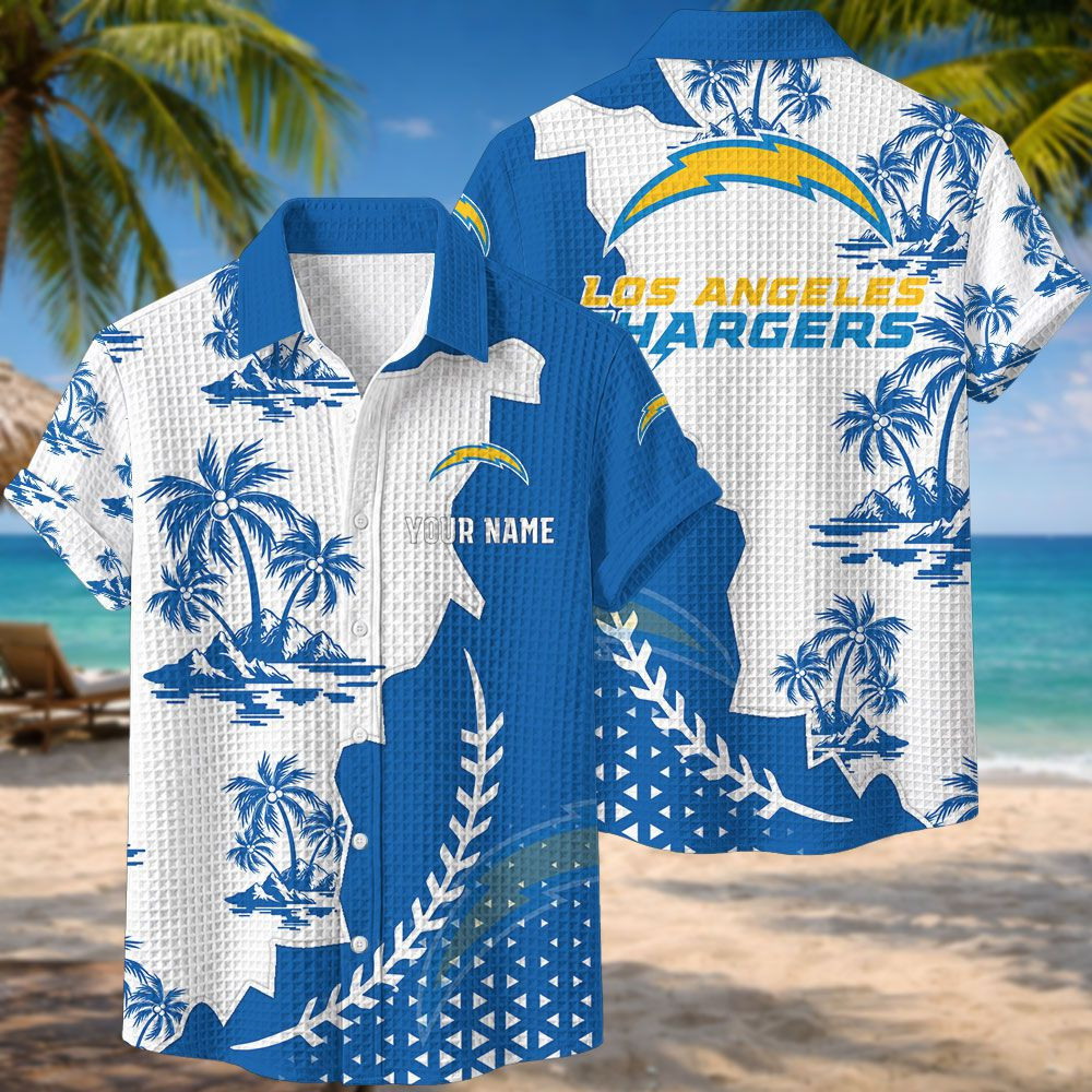 Los Angeles Chargers NFL Waffle Hawaiian Shirt BRDCT3DA1733