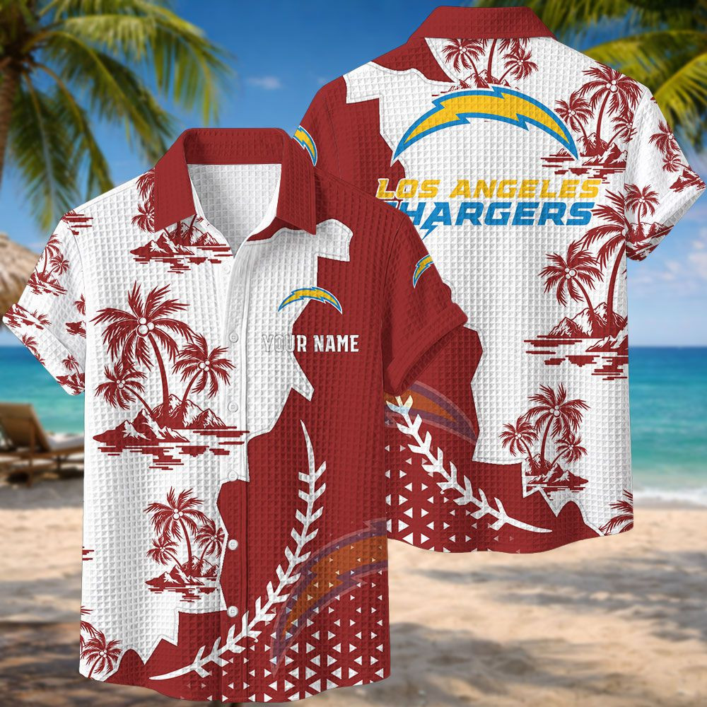 Los Angeles Chargers NFL Waffle Hawaiian Shirt PBSYF8N
