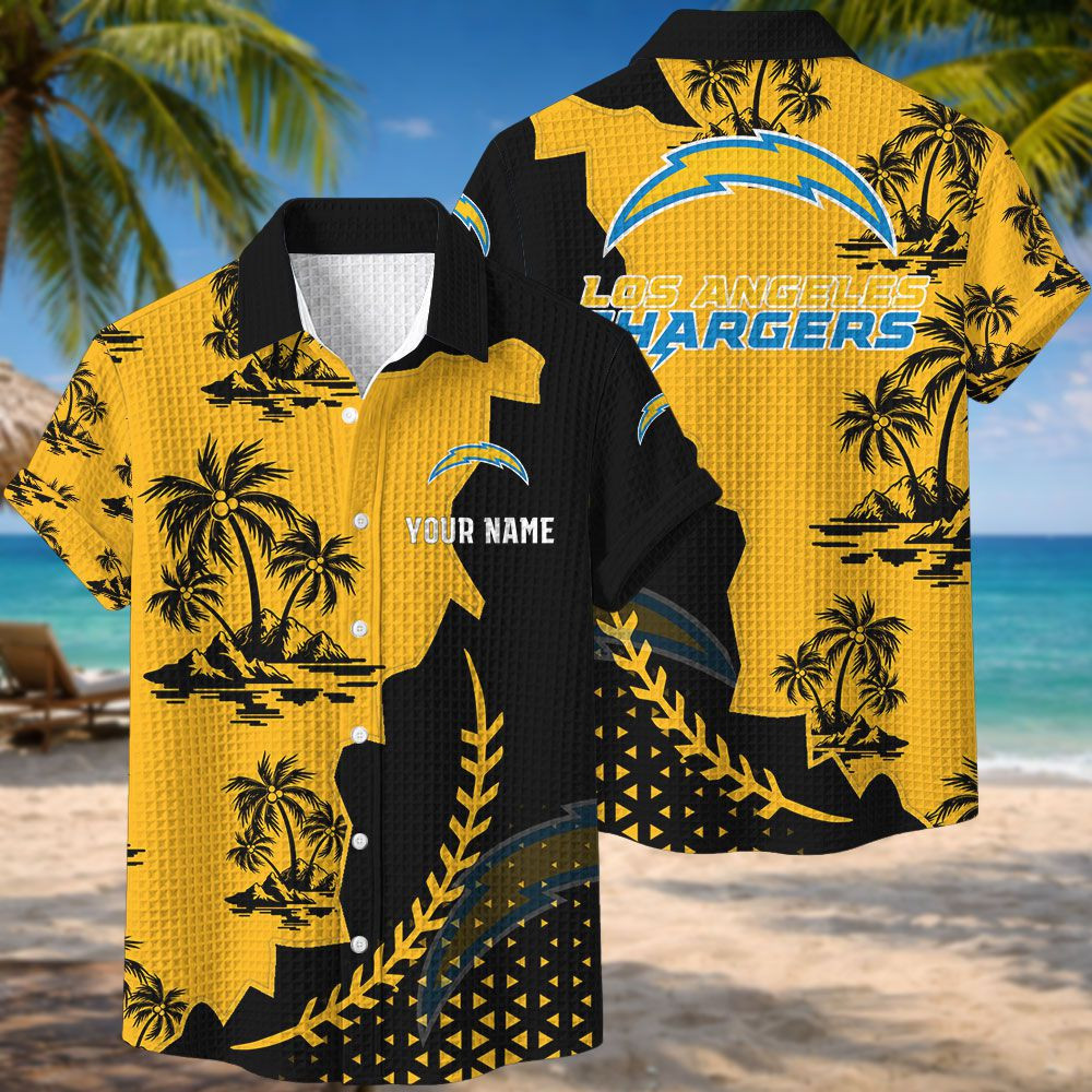 Los Angeles Chargers NFL Waffle Hawaiian Shirt PBSYF8N