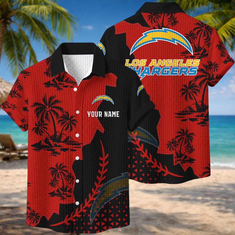 Los Angeles Chargers NFL Waffle Hawaiian Shirt PBSYF8N