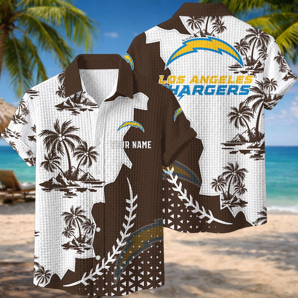 Los Angeles Chargers NFL Waffle Hawaiian Shirt PBSYF8N