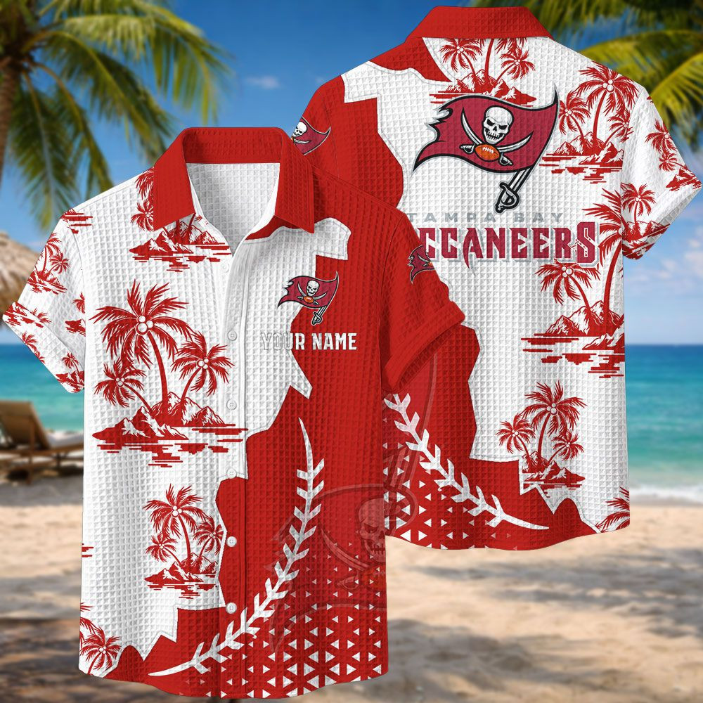 Tampa Bay Buccaneers NFL Waffle Hawaiian Shirt BRDCT3DA3033
