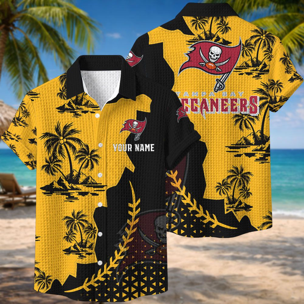 Tampa Bay Buccaneers NFL Waffle Hawaiian Shirt PB0R0PA