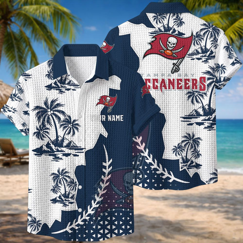 Tampa Bay Buccaneers NFL Waffle Hawaiian Shirt PB0R0PA