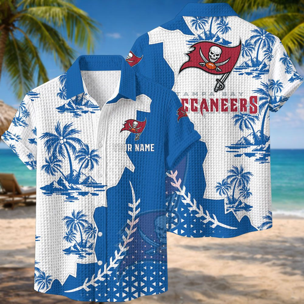Tampa Bay Buccaneers NFL Waffle Hawaiian Shirt PB0R0PA