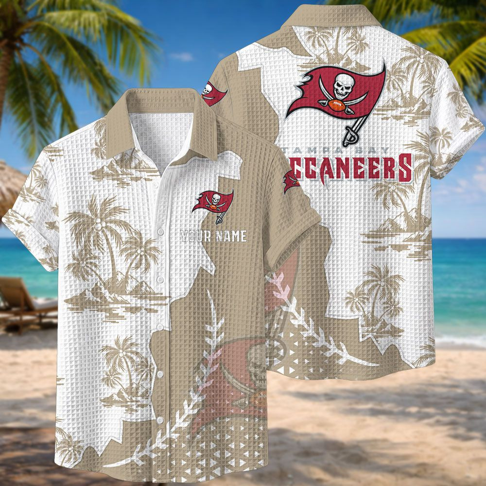 Tampa Bay Buccaneers NFL Waffle Hawaiian Shirt PB0R0PA