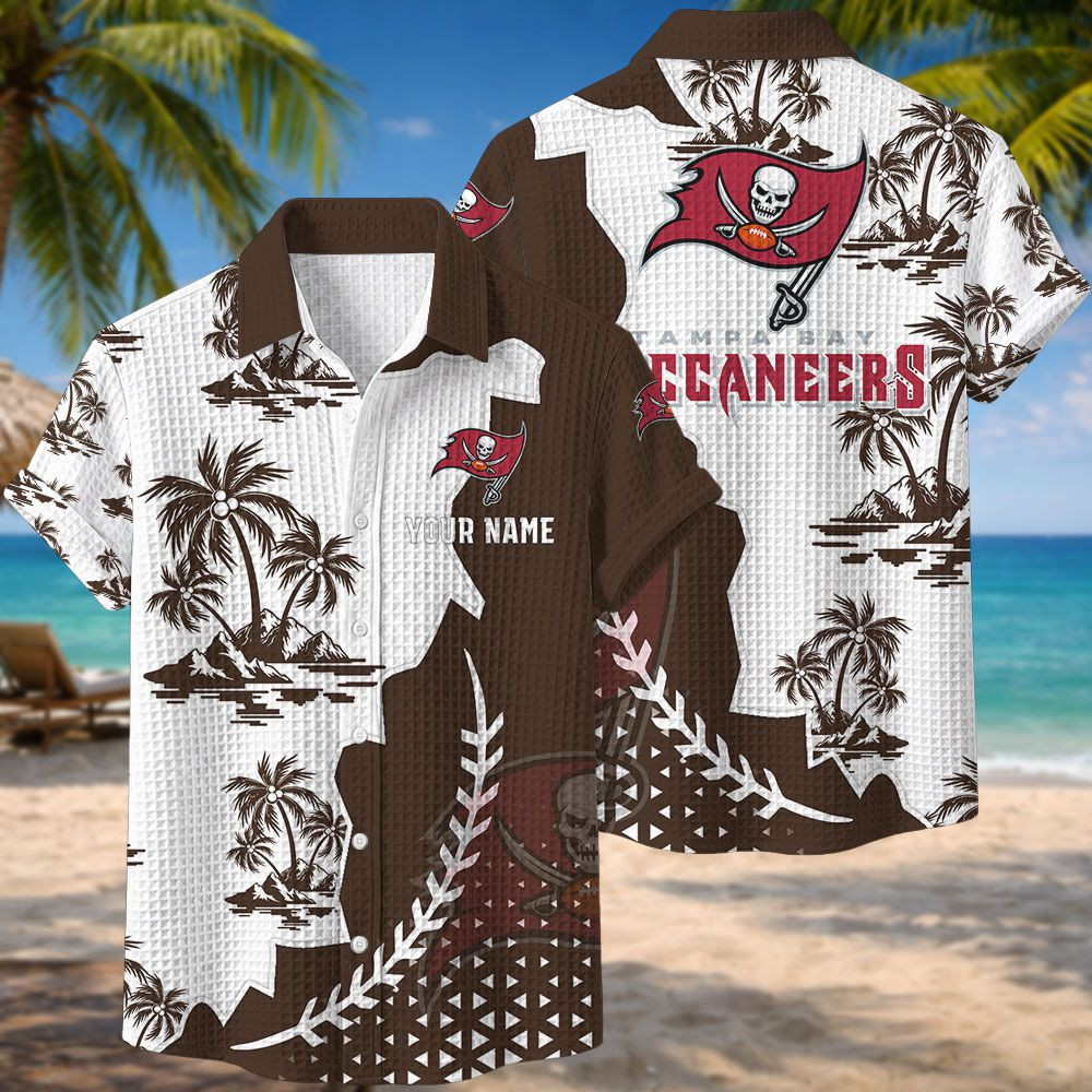 Tampa Bay Buccaneers NFL Waffle Hawaiian Shirt PB0R0PA