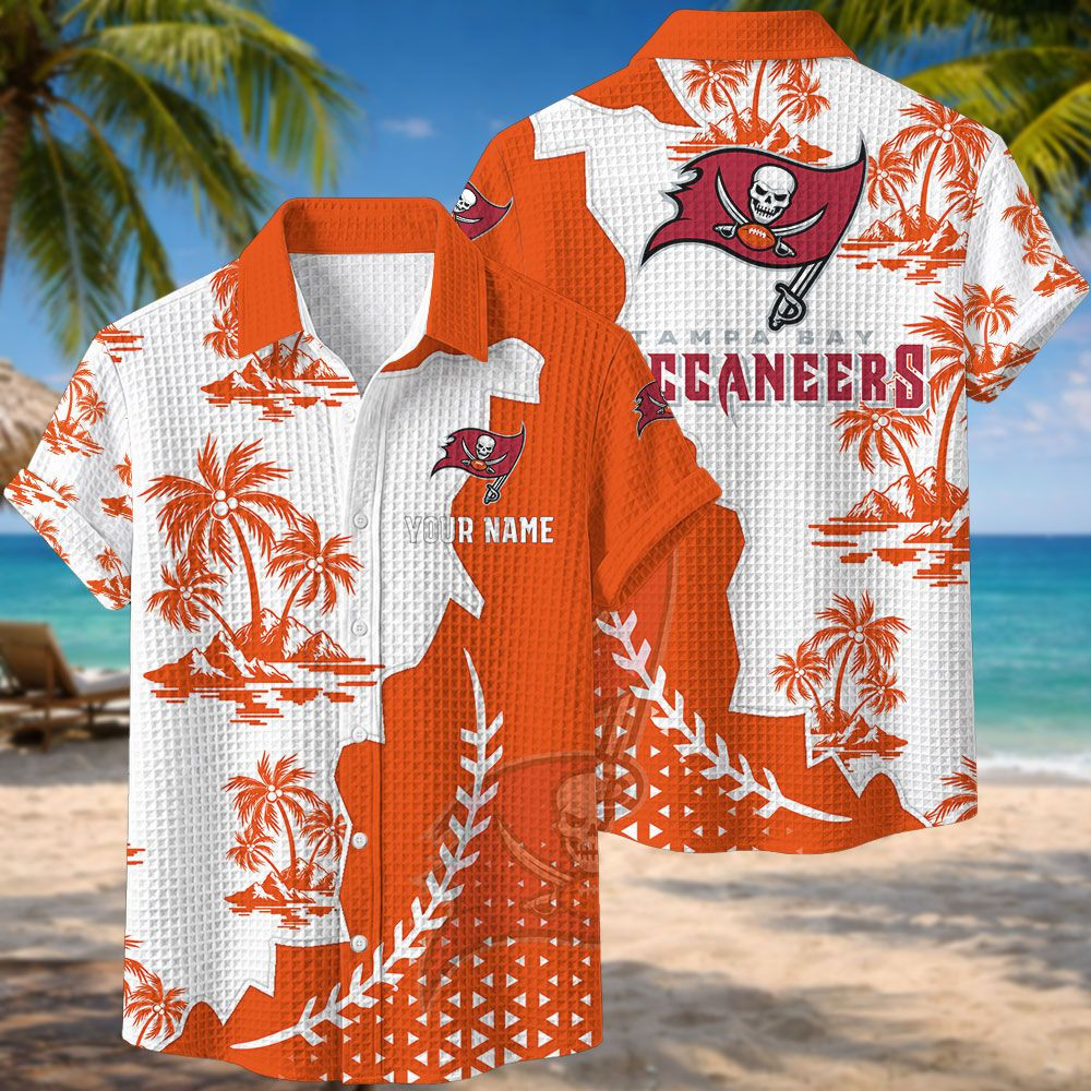 Tampa Bay Buccaneers NFL Waffle Hawaiian Shirt PB0R0PA