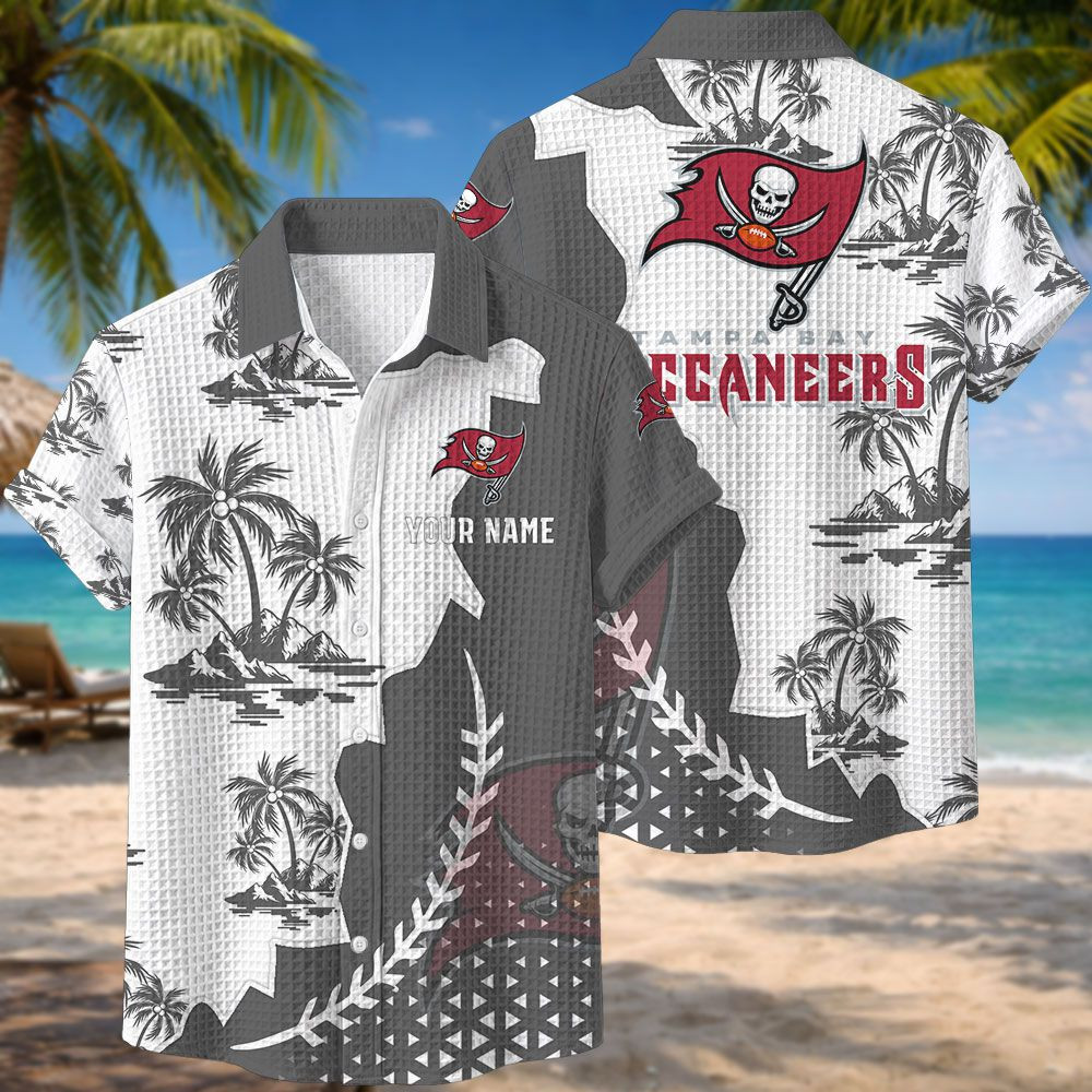 Tampa Bay Buccaneers NFL Waffle Hawaiian Shirt PB0R0PA